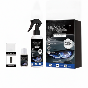 Komplett kit med låda, flaskor, trasa och svamp